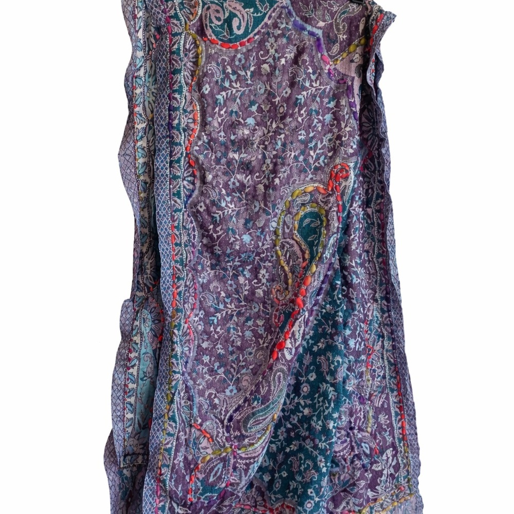 Johnny Was Raji Boho Paisley Scarf / Wrap ONE SIZE NWT - Picture 3 of 6